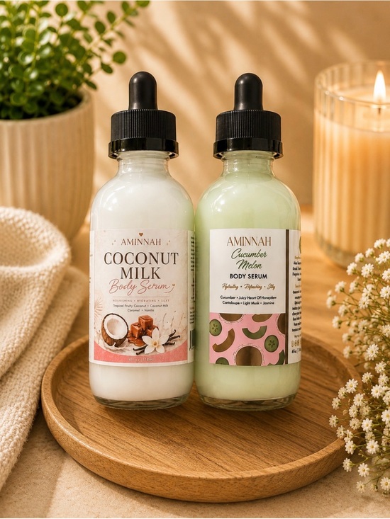 Aminnah Other - AMINNAH (NWT) Coconut Milk & Cucumber Melon Body Serums